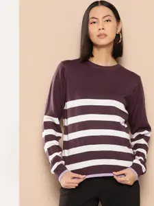 her by invictus Pure Acrylic Striped Pullover