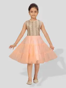 BAESD Girls Embellished Net Fit & Flare Party Dress