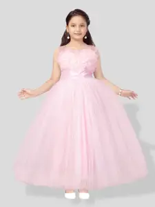 BAESD Girls Applique Detailed Tulle Gown