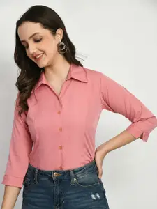 KALINI Comfort Spread Collar Opaque Casual Shirt