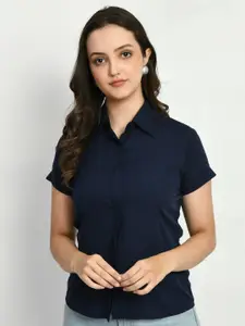 KALINI Comfort Spread Collar Opaque Casual Shirt