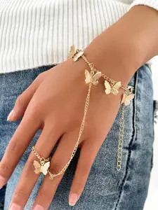 Shining Diva Fashion Women Gold-Plated Charm Bracelet