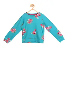 Allen Solly Junior Girls Blue Printed Sweatshirt