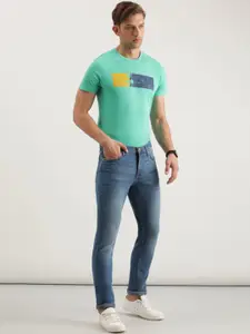 Lee Men Blue Rodeo Heavy Fade Stretchable Clean Look Jeans