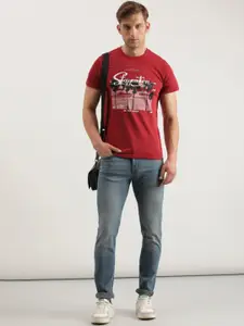 Lee Men Blue Slim Fit Heavy Fade Stretchable Clean Look Jeans