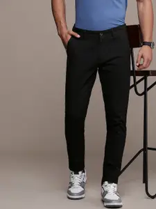 French Connection Men Solid Slim Fit Mid-rise Chinos