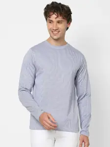 VASTRADO Striped Cotton Casual T-Shirt