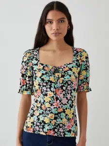 DOROTHY PERKINS Floral Print Sweetheart Neck Top