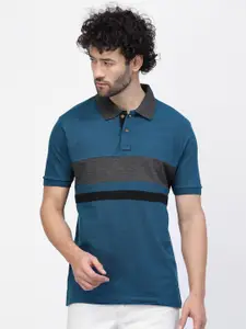 Kalt Polo Collar Striped T-shirt