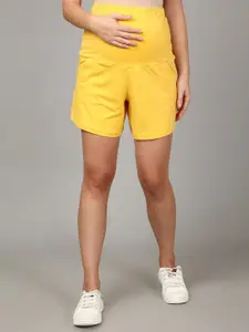 The Mom Store Women High Rise Maternity Shorts
