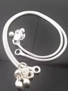 RUHI COLLECTION Set Of 3 Silver-Plated Beaded Anklets