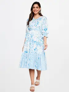 itse Floral Print A-Line Midi Dress