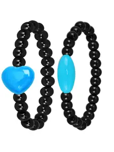 Mikado Set Of 2 Artificial Beads Elastic Bracelet