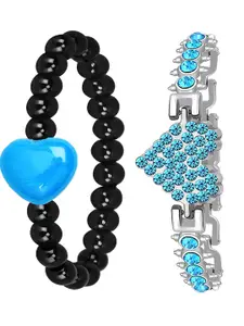 Mikado Set Of 2 Artificial Beads Elastic Bracelet