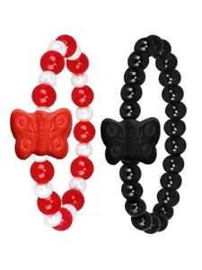 Mikado Women Set Of 2 Artificial Beads Elasticated Bracelet