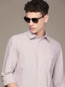 French Connection Men Pure Cotton Slim Fit Casual Shirt