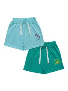 JusCubs Girls Pack Of 3 Mid-Rise Cotton Shorts