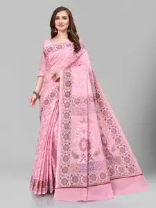 RATAN Floral Printed Pure Cotton Saree