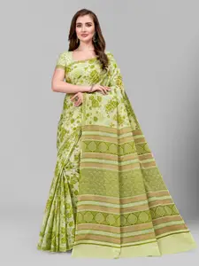 RATAN Floral Printed Pure Cotton Saree