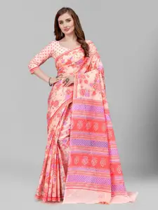 RATAN Floral Printed Pure Cotton Saree