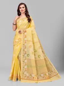 RATAN Floral Printed Pure Cotton Saree
