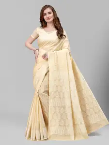 RATAN Floral Printed Pure Cotton Saree