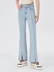 SEMIR Women Bootcut Stretchable Slit Jeans