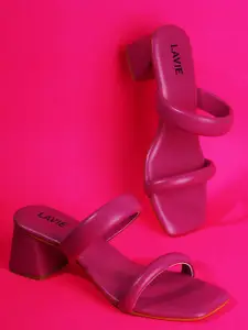 Lavie Open Toe Two Strap Block Heels