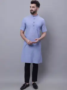 even Band Collar Pure Cotton Kurta