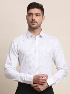 INVICTUS Original Slim Fit Micro Ditsy Printed Pure Cotton Formal Shirt