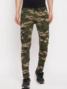 Duke Stardust Men Camouflage Printed Cotton Slim Fit Mid-Rise Track Pant