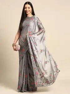 RAJGRANTH Floral Embroidered Saree
