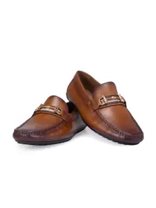 ROSSO BRUNELLO Leather Formal Slip-On Shoes