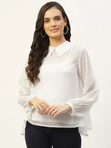 Belle Fille Puff Sleeve Cotton Top