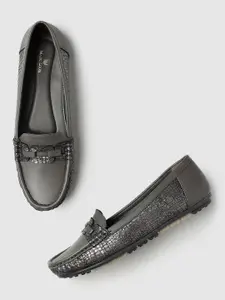 Marc Loire Women Embellished Comfort Insole Lightweight Horsebit Loafers