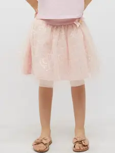 One Friday Embellished Flared Knee-Length Skirt