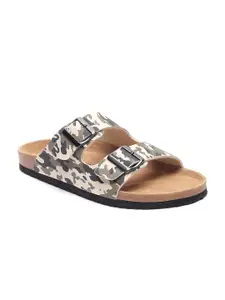 HF JOURNEY Men Zeno Camouflage Two Strap Comfort Sandals With Buckle Detail