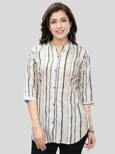 Saree Swarg Striped Shirt Style Kurti