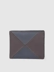 Baggit Men Colourblocked & Textured PU Two Fold Wallet