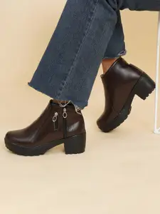 XE Looks Women Mid Top Platform Heel Regular Boots