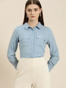 her by invictus Striped Casual Shirt
