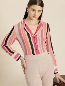 her by invictus Striped Casual Shirt