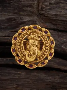 Kushal's Fashion Jewellery Stones-Studded Antique Ring