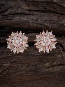 Kushal's Fashion Jewellery Gold Plated Zircon Embellished Bridal Adjustable Finger Ring