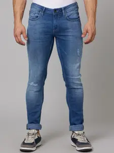 Celio Men Jean Skinny Fit Low Distress Light Fade Stretchable Jeans