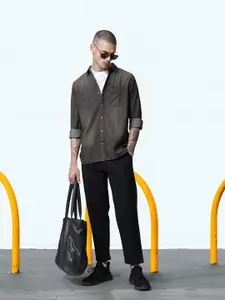 WROGN Slim Fit Faded Pure Cotton Casual Shirt