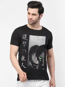 THREADCURRY Men Anime Printed Tshirt