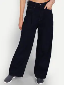 BAESD Women Relaxed Fit High-Rise Cotton Jeans