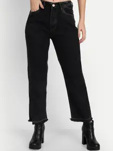 BAESD Women Jean Straight Fit Denim Cotton High-Rise Jeans