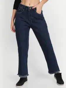 BAESD Women Jean Straight Fit Mid-Rise Cotton Jeans